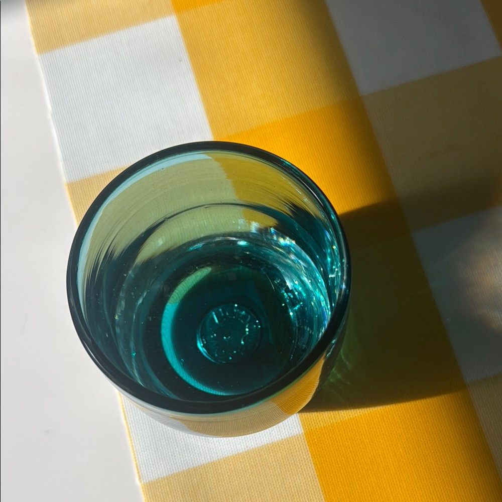 Blue Glass Candle Holder for Elegant Home Accents